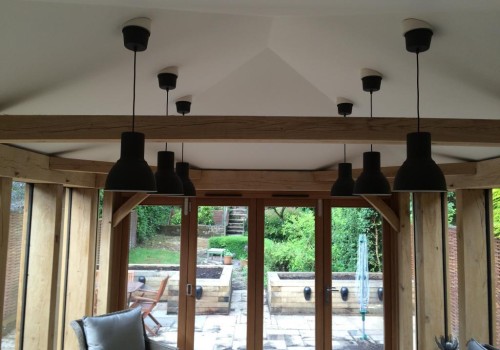 Oak Framed Extension ceiling