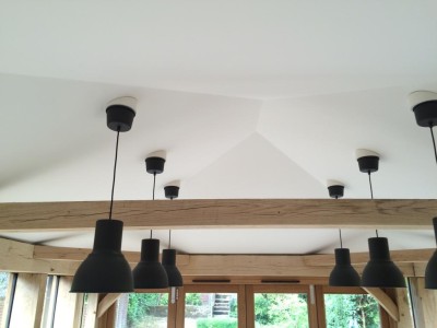 Oak Framed Extension ceiling